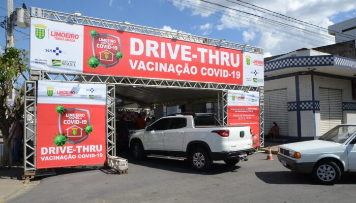 Drive-Thru funcionará nesse domingo, dia 11, apenas para 2ª dose da vacina contra Covid-19